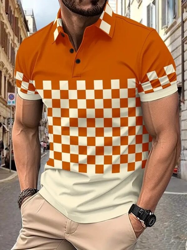 Men's Print Breathable Fashion Polo Shirt Top - Image 3