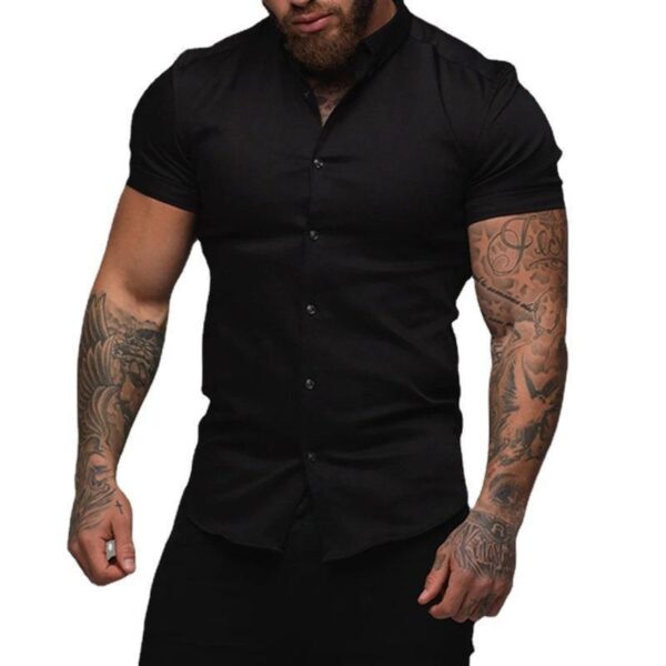 Muscle Men's Fitness Shirt Short Sleeve - Image 2
