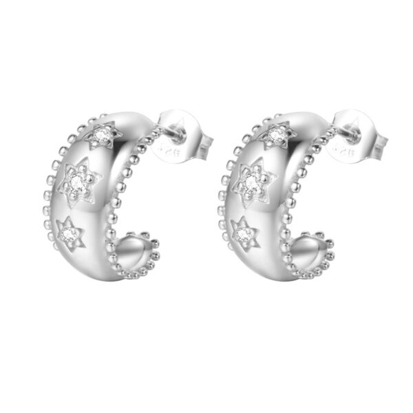 European And American Zircon Ear Clip Eardrops Hours Ear Ring - Image 3