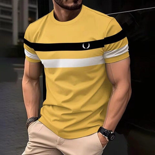 Loose Mesh Breathable Short Sleeve Round Neck T-shirt Simple Men - Image 2
