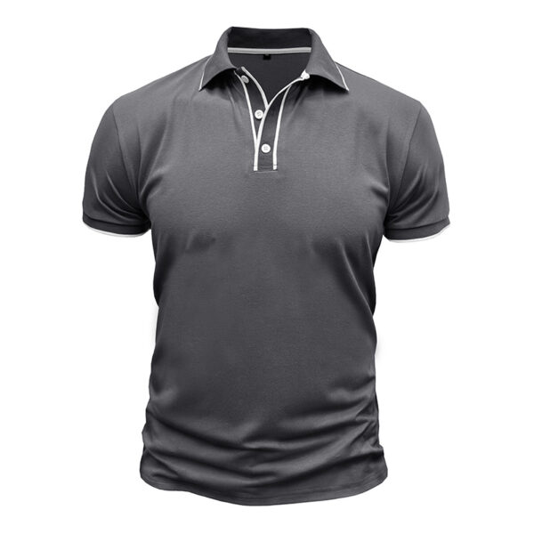 European And American Style Men's Clothing Short Sleeve Lapel Jacquard - Image 8