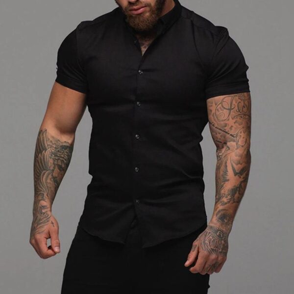 Muscle Men's Fitness Shirt Short Sleeve - Image 7