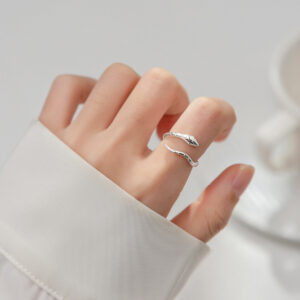 S925 Sterling Silver Ring Female Animal Index Finger Snake