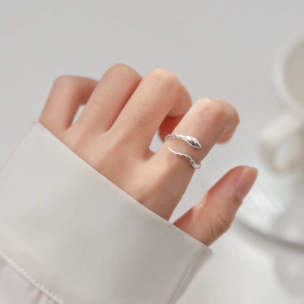 S925 Sterling Silver Ring Female Animal Index Finger Snake