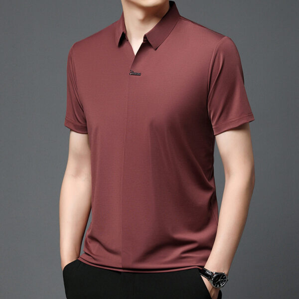 Breathable Business T-shirt Men's Short Sleeve - Image 3