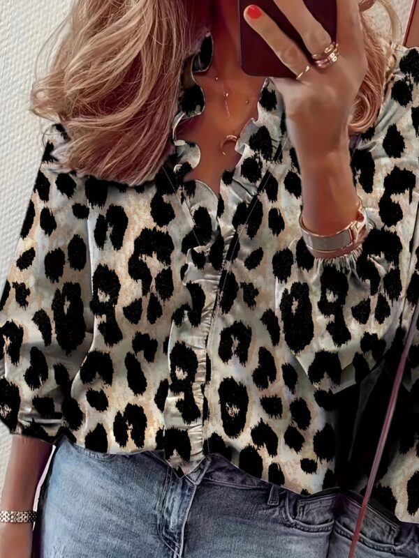 Women's Ruffle Sleeve Casual Shirt - Image 6