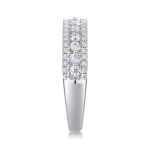Luxury Fashion Multi-row Diamond Ring With Moissanite Silver Ring