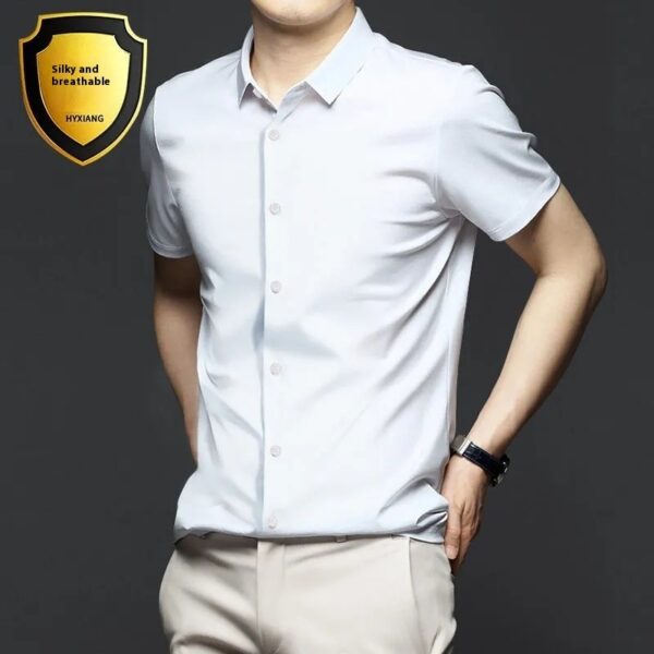Non-ironing Short-sleeved Shirt Men's Anti-wrinkle Business - Image 7
