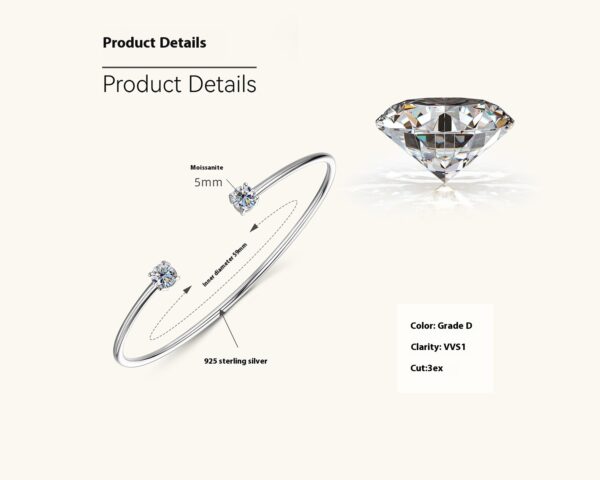 Ins Style Moissanite Bracelet Special-interest Design Simple - Image 7