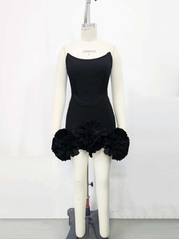 Flowers Bandage One-piece Dress Birthday Party Short - Image 5