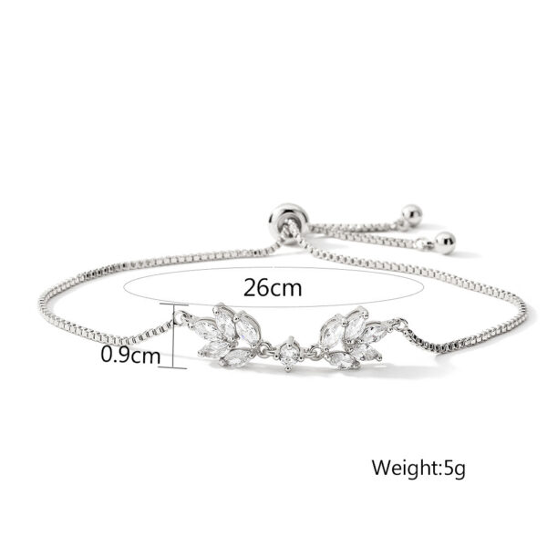 Special-interest Design Personalized Creative Zipper Open Adjustable Zircon Bracelet - Image 6