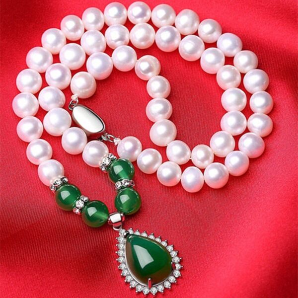 925 Silver Shell Pearl Necklace - Image 5