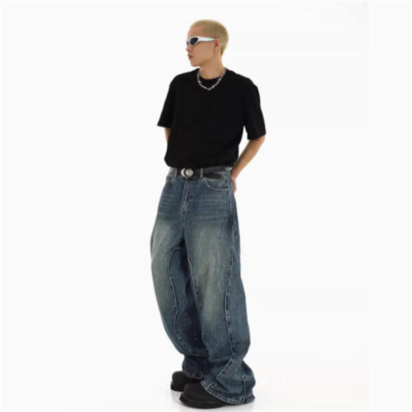 American High Street Heavyweight Irregular  Jeans - Image 4
