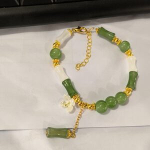 New Chinese-style Flower Embellishment Bracelet For Women, National Style Bamboo Segment Bracelet