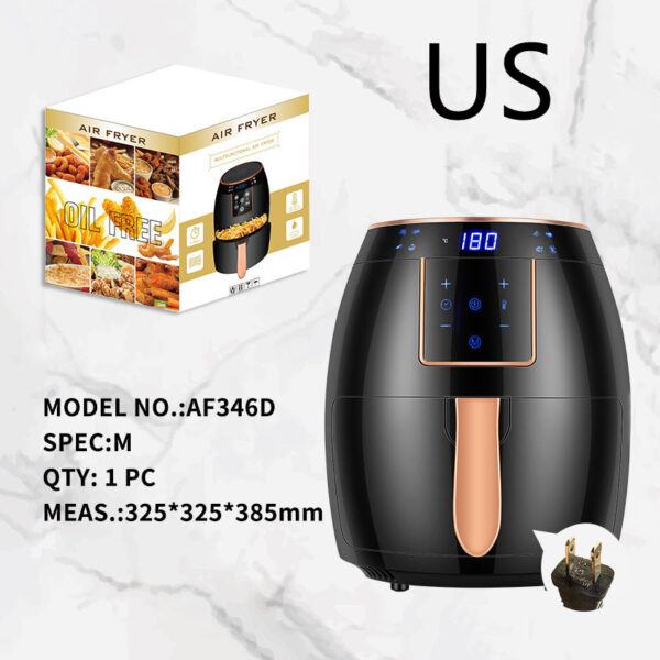5.5 L US Standard Cross-border Air Fryer Touch Screen Automatic Fryer British Standard Deep Frying Pan Chips Machine Airfryer - Image 7