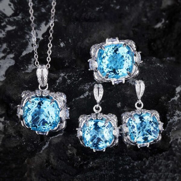 Women's Creative All-Match Ring Necklace And Earrings Suite - Image 4
