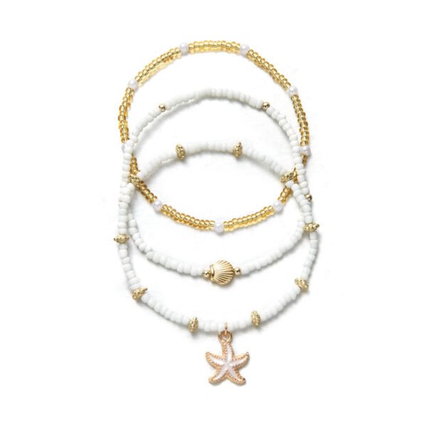 Woven Adjustable Women's Anklet 3-piece Set - Image 2