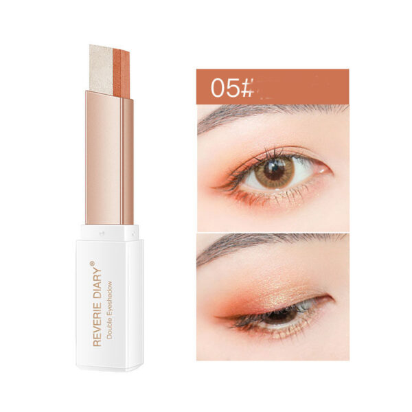Lazy Eyeshadow Stick Stereo Gradient Shimmer Double Color Eye Shadow Pen Waterproof Easy To Wear Eyeshadow - Image 2