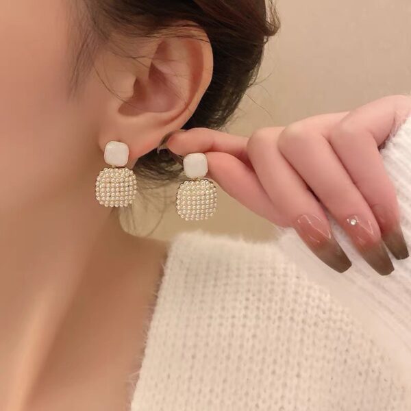 High-grade Pearl Earrings Simple - Image 2