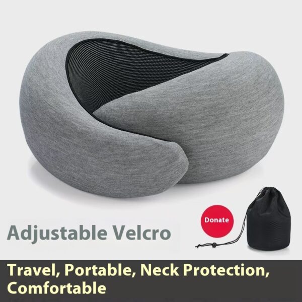 Soft Memory Foam Travel Neck Pillow U Shape Adjustable Support Comfortably Sleeping On Plane Car Office Noon Break - Image 9