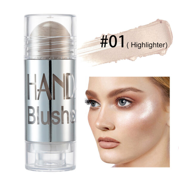 Cheek Blusher Shimmer Blush Stick Face Makeup Highlighter Bronzer Contour Cream Long-lasting Facial Make Up Cosmetics - Image 2