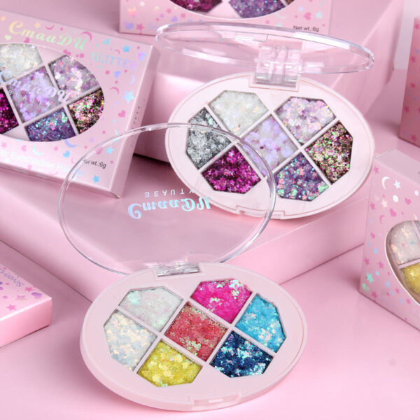 Face Jewels Eyeshadow Shimmer Pigment Body Face Eye Glitter Sequin Gel Cream Eye Shiny Skin Face Festival Cosmetic Glitter - Image 2