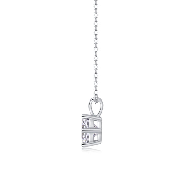 Romantic Mark Luxury Fashion Diamond Pendant Necklace Set With Mosan Diamond Silver Ornaments - Image 4
