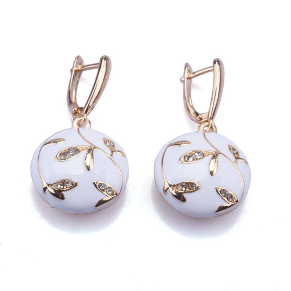 Alloy Drop Oil Earrings Fashion Geometry Pattern Niche High Sense - Image 7