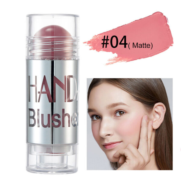 Cheek Blusher Shimmer Blush Stick Face Makeup Highlighter Bronzer Contour Cream Long-lasting Facial Make Up Cosmetics - Image 4