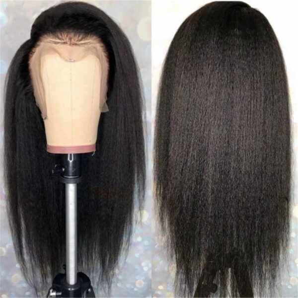 Wig Mid-Point Black Long Straight Hair High Temperature Silk Fluffy Wig - Image 4