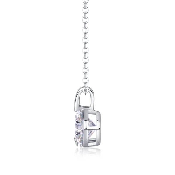 Diamond Sparkle V-chain Luxury Fashion Diamond Pendant Necklace Set With Mosan Diamond Silver Ornaments - Image 2