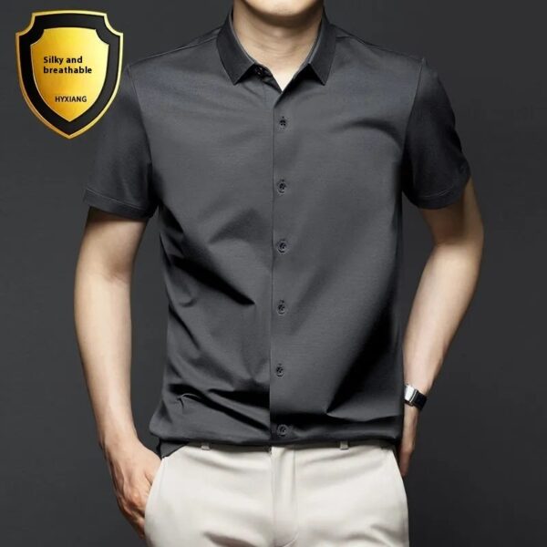 Non-ironing Short-sleeved Shirt Men's Anti-wrinkle Business - Image 5