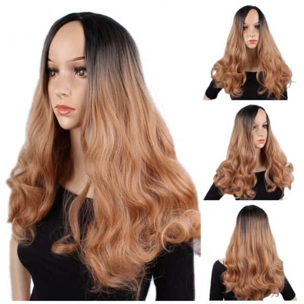 Fashion mid-length curly hair dyed wig - Image 4