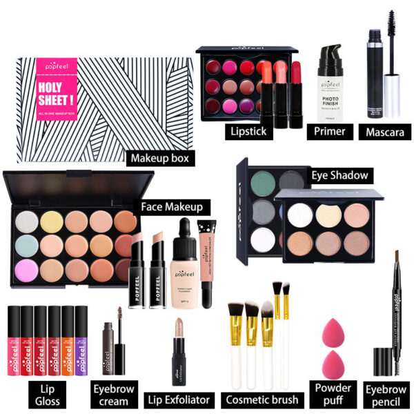 Makeup Cosmetics Set Beginner Combination Concealer Eyeliner Eyebrow Pencil - Image 8