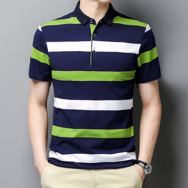 New Men's Clothing Short-sleeved Summer Top T-shirt Solid Color Casual Polo Collar Polo Shirt Casual Half-length Sleeve Versatile Clothes - Image 9