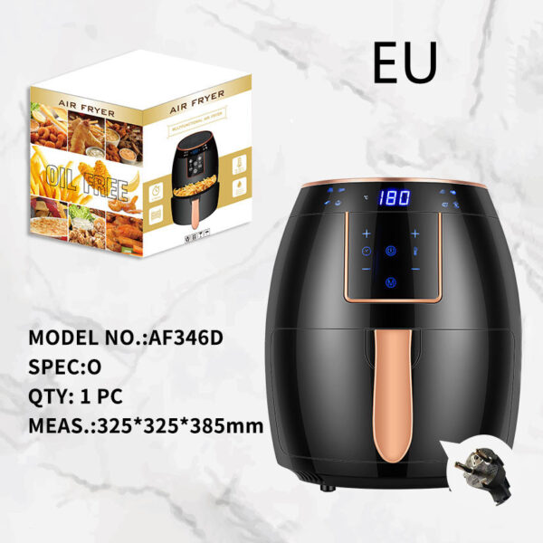 5.5 L US Standard Cross-border Air Fryer Touch Screen Automatic Fryer British Standard Deep Frying Pan Chips Machine Airfryer - Image 3