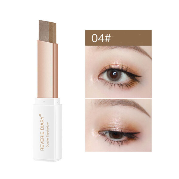 Lazy Eyeshadow Stick Stereo Gradient Shimmer Double Color Eye Shadow Pen Waterproof Easy To Wear Eyeshadow - Image 3