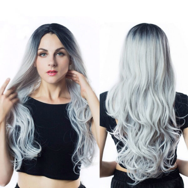 Fashion mid-length curly hair dyed wig - Image 2