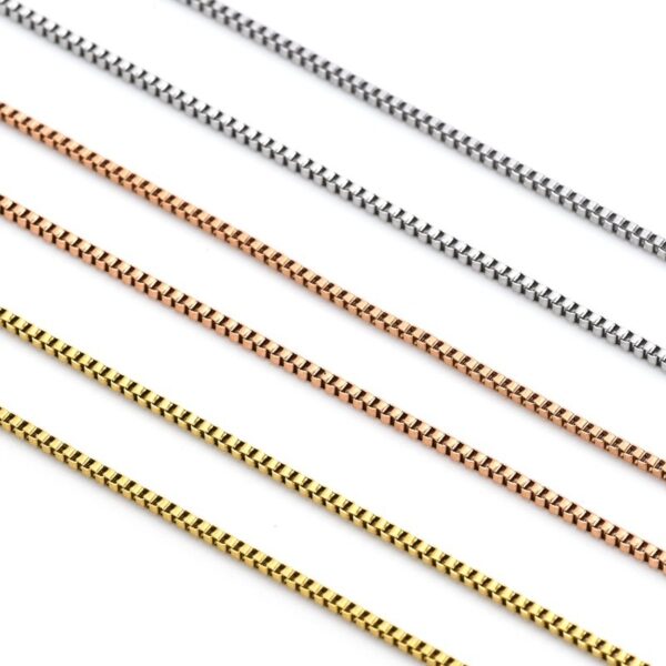 Gold-plated Non-fading Titanium Steel Personality Ins Style Box Chain - Image 3