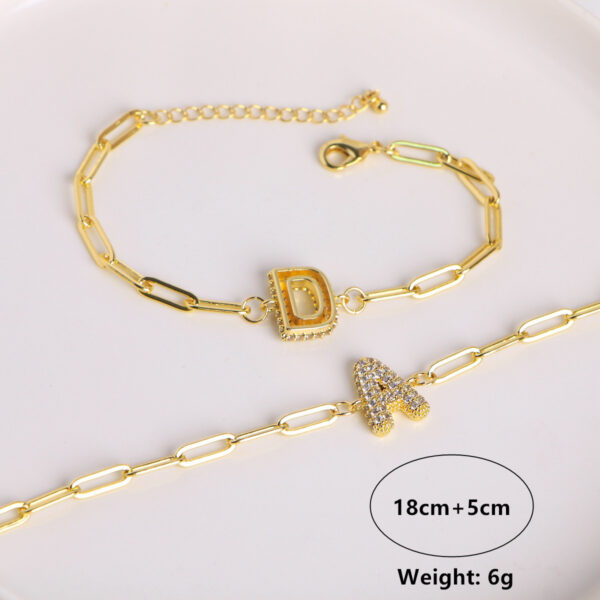 18K Bubble Balloon 26 English Zircon Clip Bracelet - Image 7