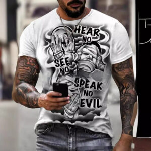 3D Super Plus Size Men's Short Sleeve T-shirt