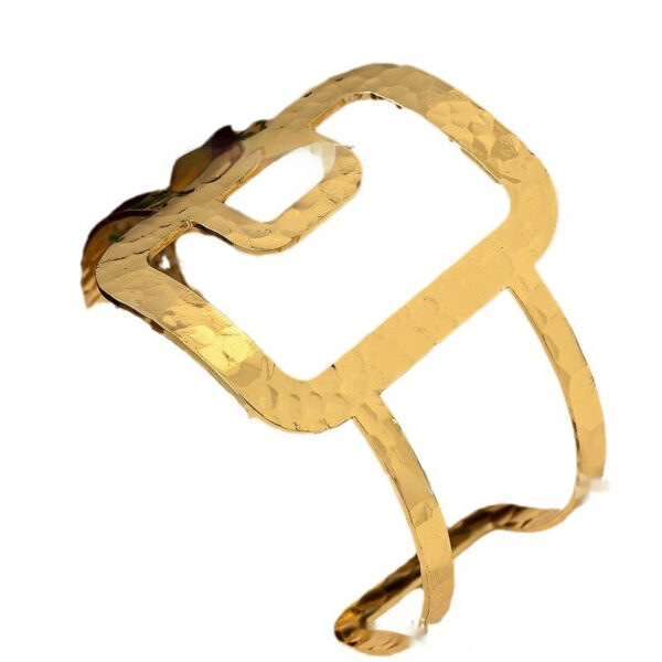 Square Hollow Splicing Open-ended Bracelet - Image 5